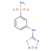 m-(1,2,3,4-thiatriazol-5-ylamino)benzenesulphonamide