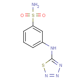m-(1,2,3,4-thiatriazol-5-ylamino)benzenesulphonamide