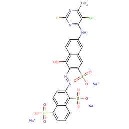 6'-(5-Chloro-2-fluoro-6-methylpyrimidin-4-ylamino)-1'-hydroxy[2,2'-azobisnaphthalene]-1,3',5-trisulfonic acid trisodium salt