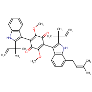 7'-(3-Methyl-2-butenyl)-2',2''-bis(1,1-dimethyl-2-propenyl)asterriquinone D