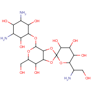 6'-(1-amino-2-hydroxyethyl)-4-[(3,5-diamino-2,4,6-trihydroxycyclohexyl)oxy]-6-(hydroxymethyl)octahydro-4H-spiro[1,3-dioxolo[4,5-c]pyran-2,2'-pyran]-3',4',5',7-tetrol